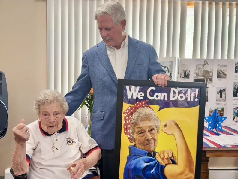 A North Dakota "Rosie the Riveter" is awarded a Congressional Medal for her service