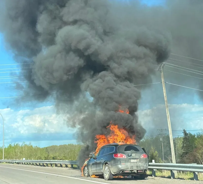 Vehicle Bursts Into Flames on I-35 Near Duluth