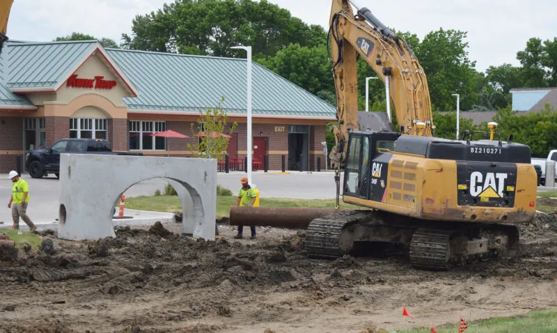Street, sewer work continues