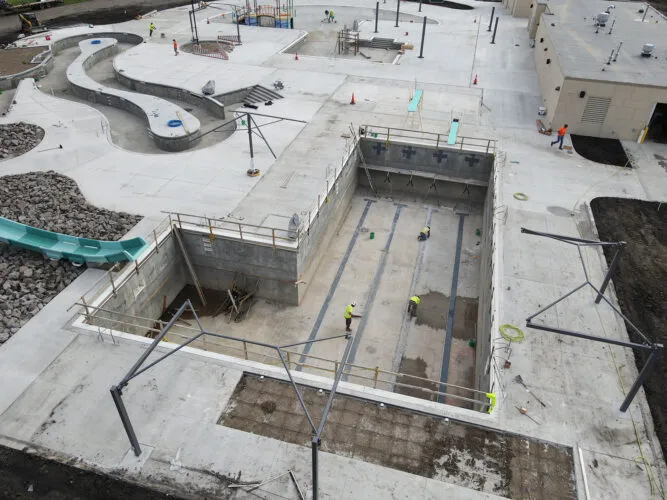 Aquatic Center taking concrete shape