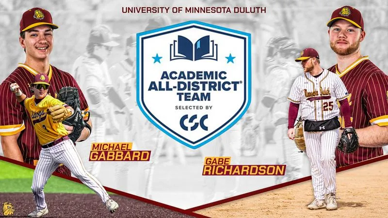 Richardson and Gabbard Named to CSC Academic All-District Baseball Team