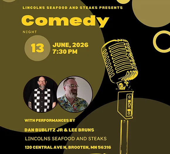 COMEDY night at Lincoln's Seafood and Steaks!