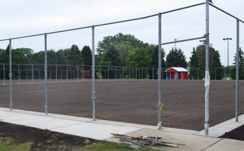 Brisk pace on tennis courts construction