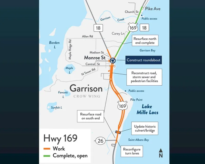 Changes Ahead for Drivers on Highway 169 Near Mille Lacs Lake
