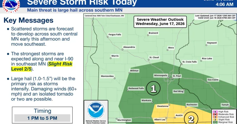 Showers and t-storms likely across the area today (Wednesday) through tonight