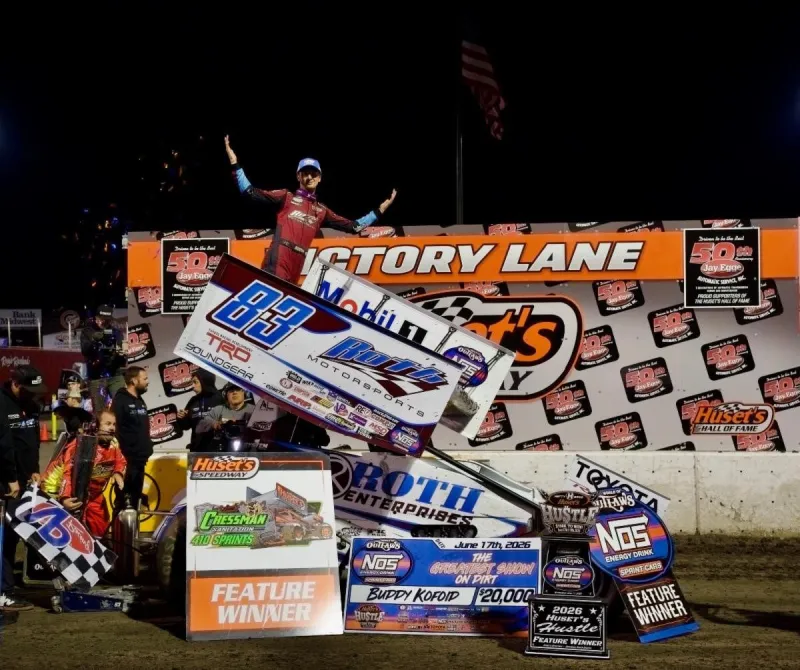Kofoid Continues Huset's Speedway Dominance During Hefty Seed Huset's Hustle Preliminary Night