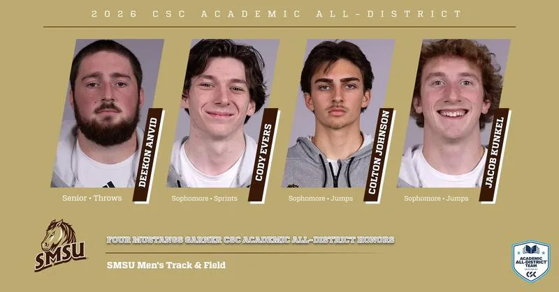 Mustang men's track & field has four CSC Academic All-District honorees