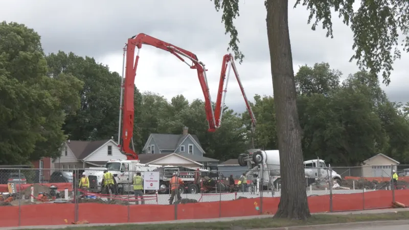 Construction is underway to build lodging for cancer patients at Peltier Lodge