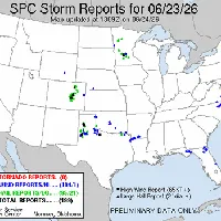 Storms brought large hail and strong winds to the area on Tuesday