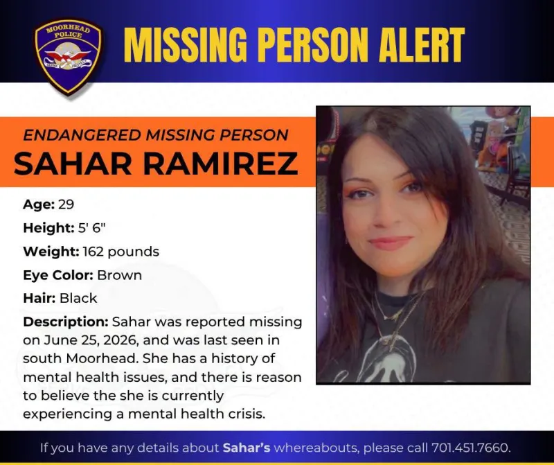 Police Issue Alert for Missing Moorhead Woman