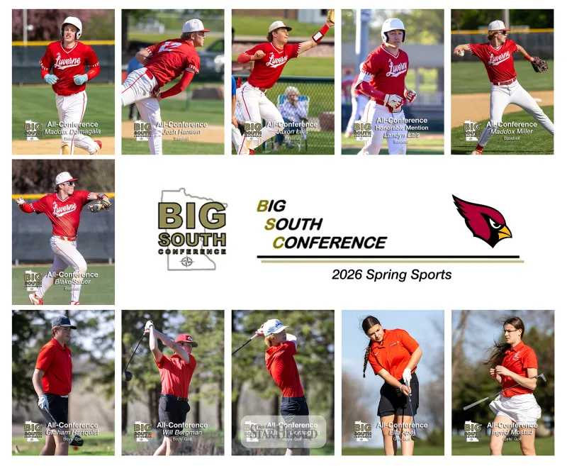Eleven Luverne Cardinals athletes earn Big South All-Conference honors