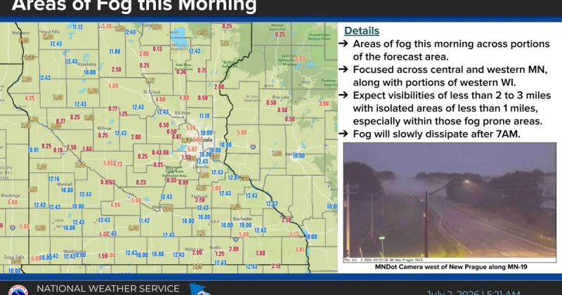 Fog an issue early Thursday AM, storms developing late