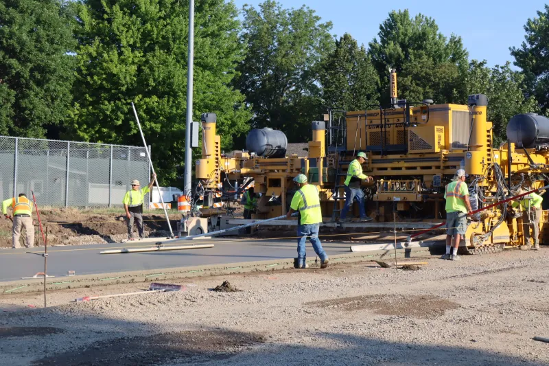 Concrete work begins on Highway 75