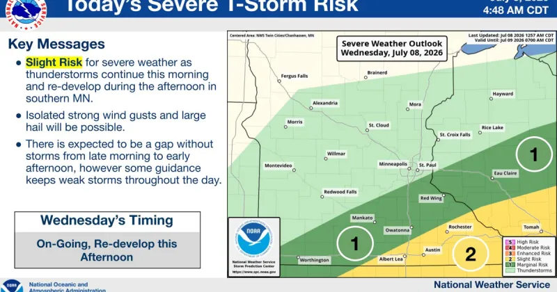 Drier weather coming our way as rain shifts to southeast MN