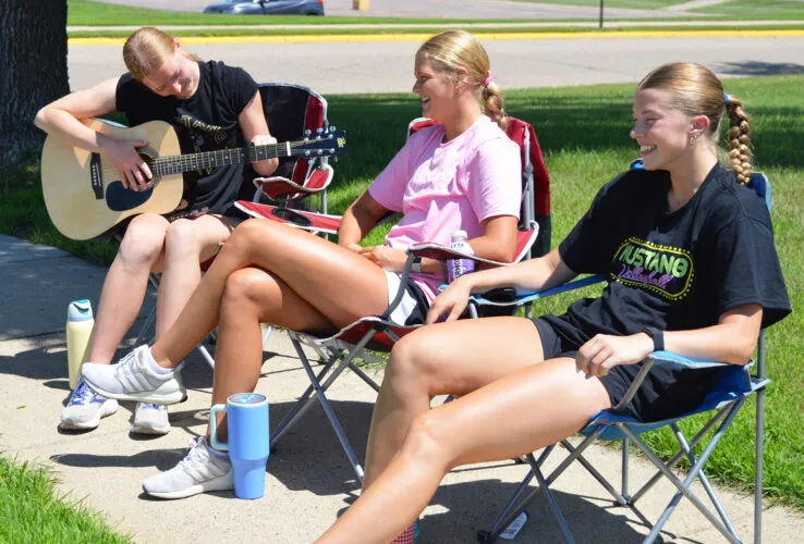 A tuneful welcome at volleyball camp