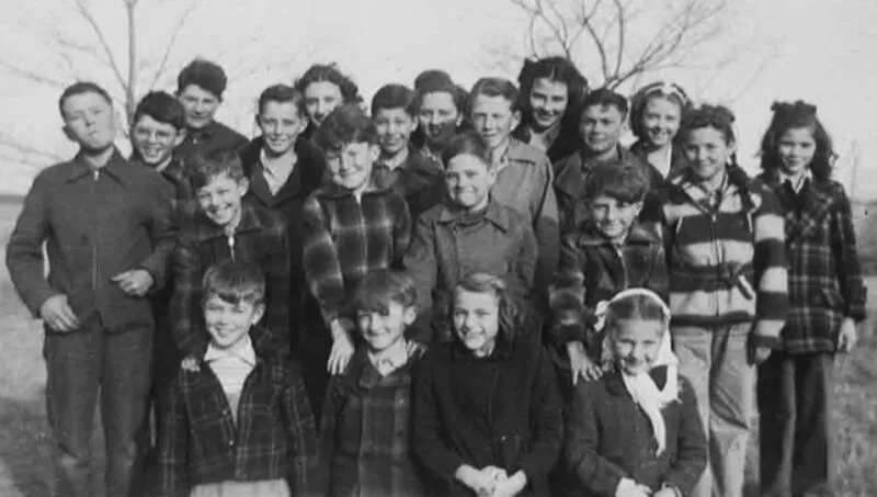 Country School Kids -- Karen Drury Rafson -- Attending District 75 in Stanley Township