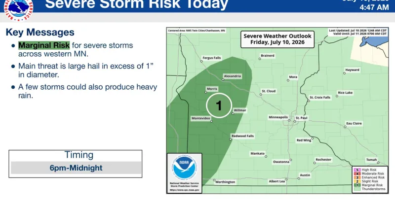 Stormy weather possible late today, (Friday) heat to move in for the weekend