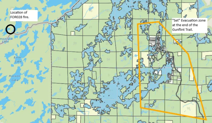 Sheriff's Office raises evacuation designation to 'Set' for end of Gunflint Trail