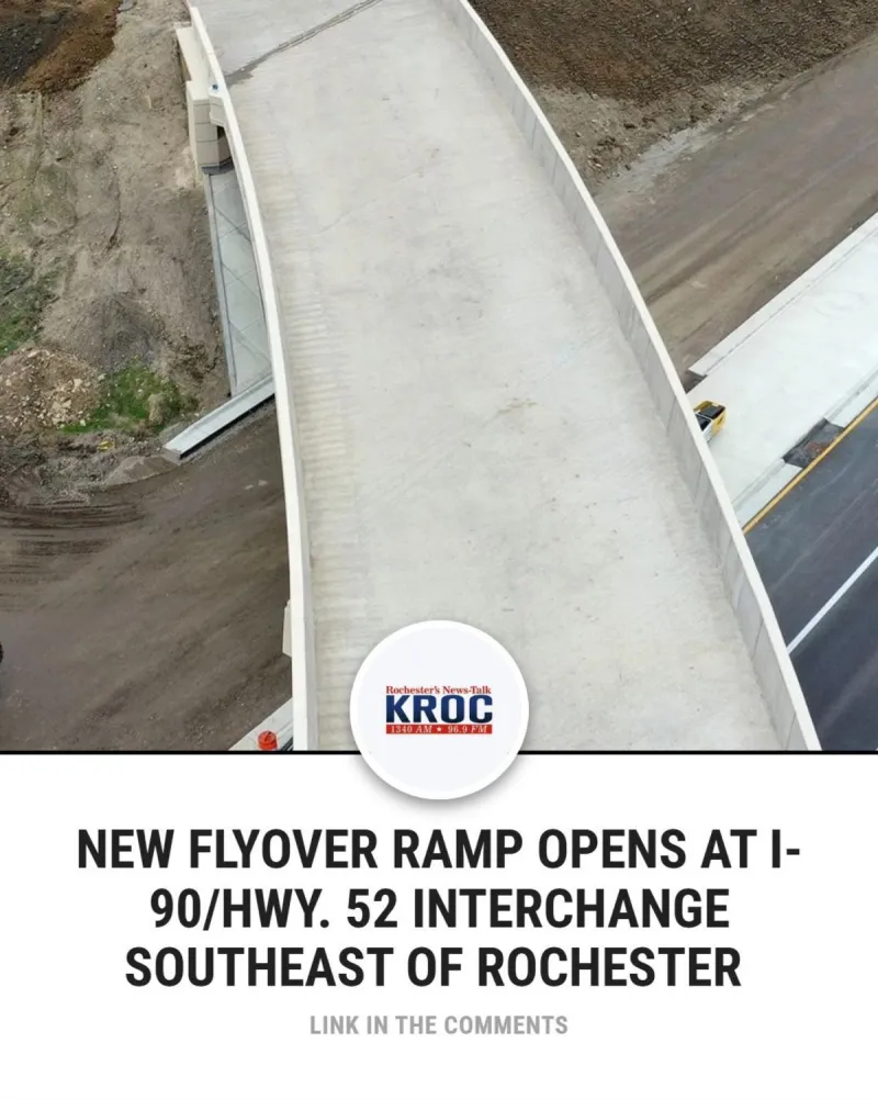 New Flyover Ramp Opens at I-90/Hwy. 52 Interchange