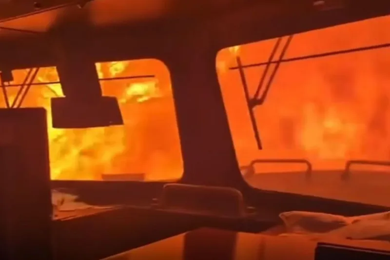 Wildfire Video From Train, NWS Says Snow Our Only Hope