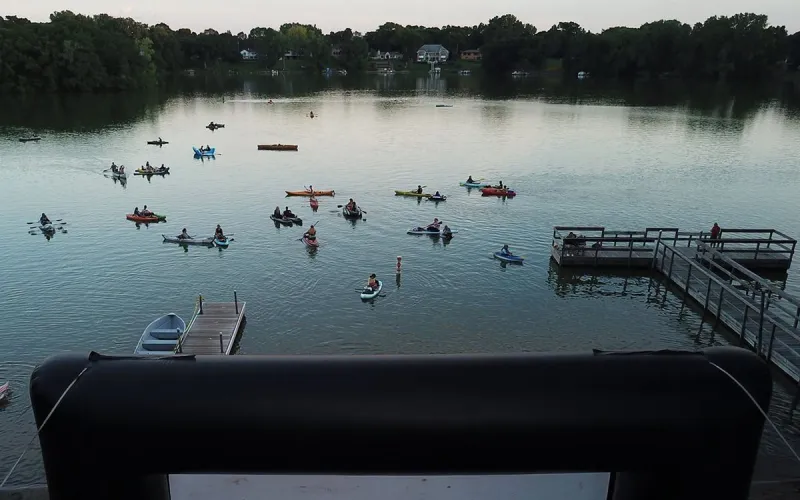 Paddle to the Float-In Movie Theater at Silverwood Park