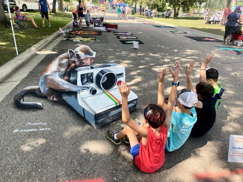 WE Chalk Festival in St. Louis Park West End