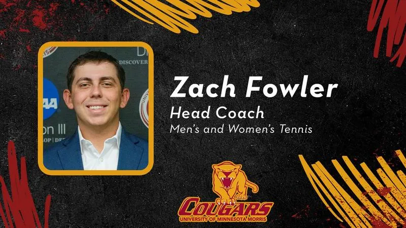 Zach Fowler Named Head Tennis Coach for Minnesota Morris