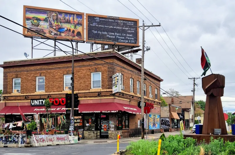 Above George Floyd Square, Billboards continue to champion community, resilience and hope