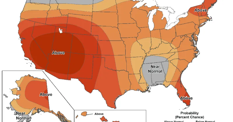 6 to 10 Day Outlook is calling for still above normal temps but near normal rainfall