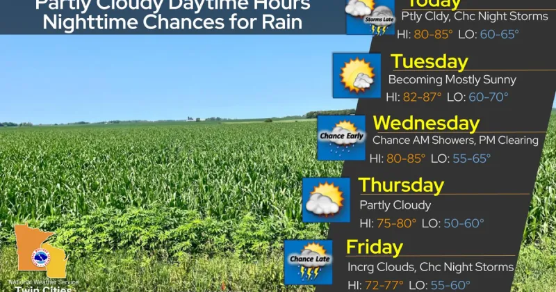 Warm start to the week but fall-like temps later this week into the weekend