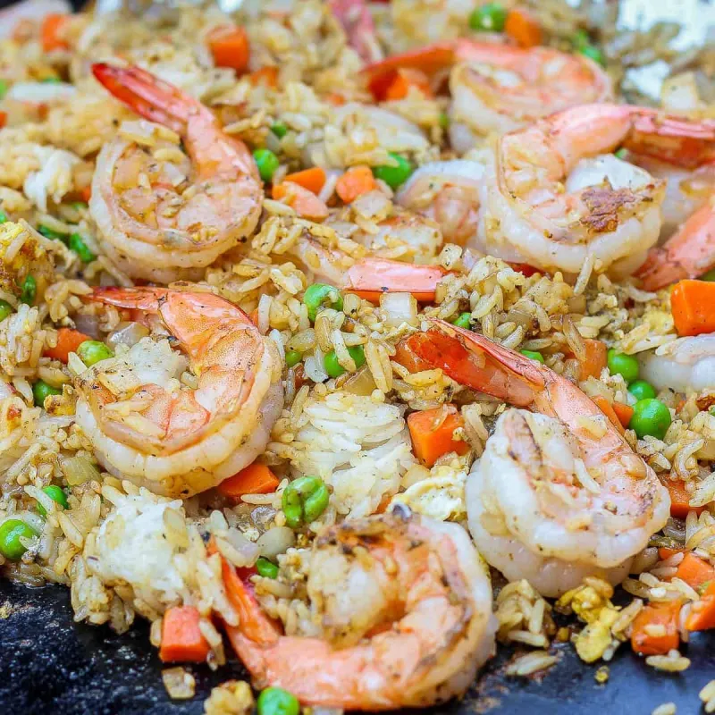 Blackstone Shrimp Fried Rice