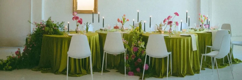 Vintage-Inspired European Reception Scene in Vibrant Palette at Paris Dining Club