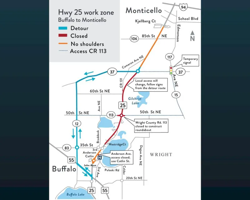 Roundabout Construction and Lane Closures Reshape Highway 25 Travel This Fall