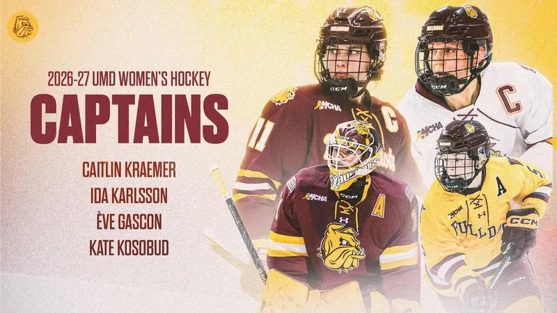 Kraemer, Karlsson, Gascon and Kosobud Will Captain the Bulldogs in 2026-27