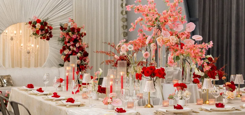 Petal Power: Red and Pink Hues, Trend-Forward Design at The Luminare