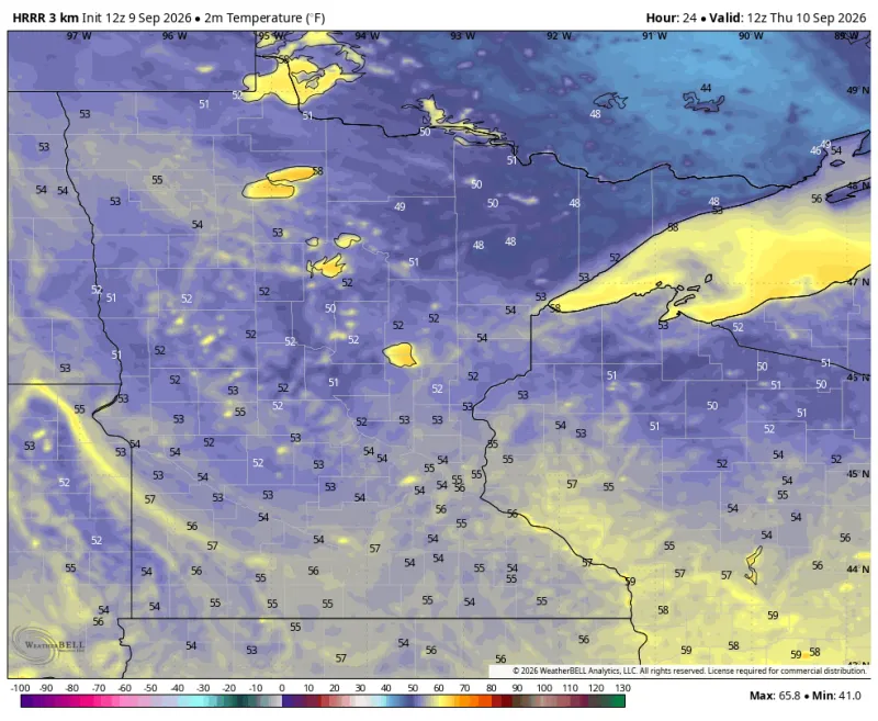 Crisp, cool evening but a warmup is excepted on Thursday afternoon