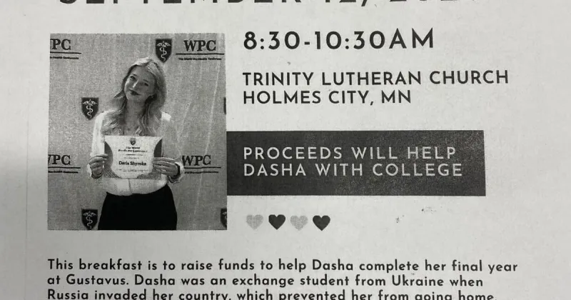 Dasha's Dream Fundraising Breakfast this weekend to help out Ukrainian student