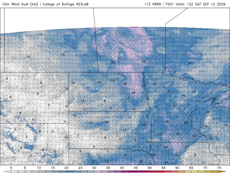 Breezy start, sunny skies and seasonal temperatures