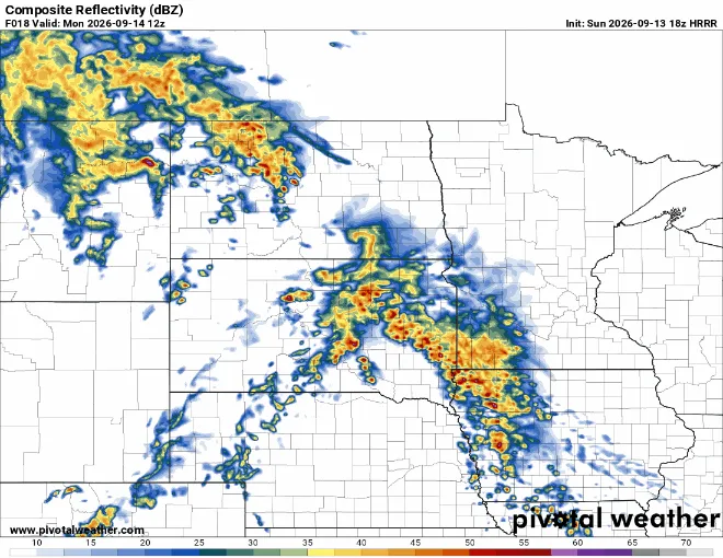 Rainy start to the work week; cooler temperatures continue