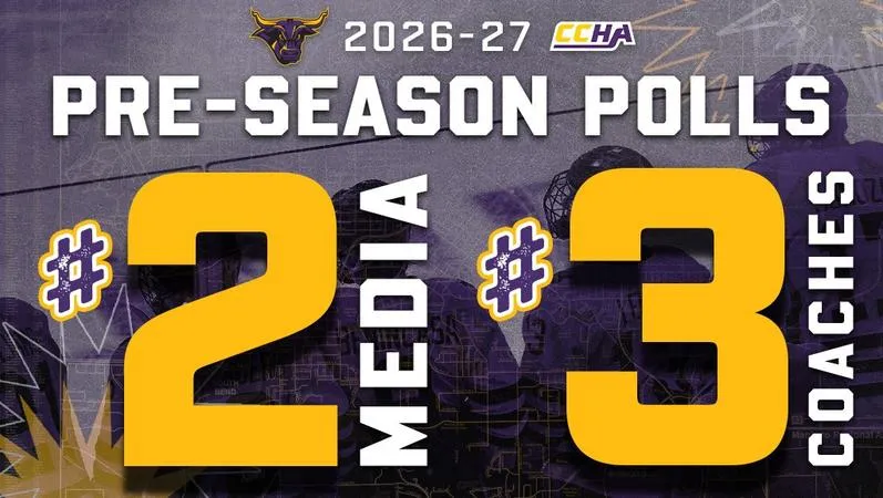 Mavericks Picked to Finish Third in CCHA Preseason Coaches' Poll; Second in Media Poll