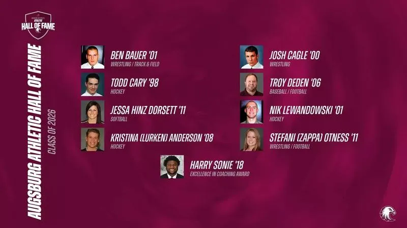 Augsburg to honor 9 at Athletic Hall of Fame event