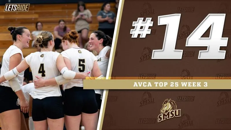 SMSU volleyball ranked No. 14 in recent AVCA poll