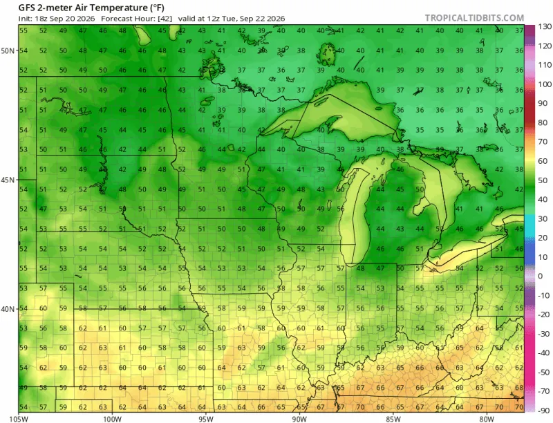Cooler temperatures ahead with minimal rain chances