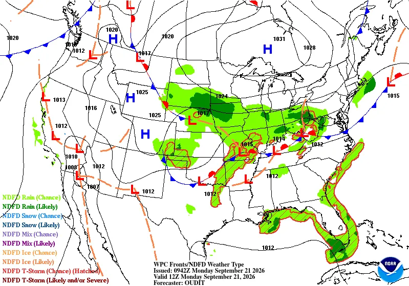 Another cool, cloudy day to start the week