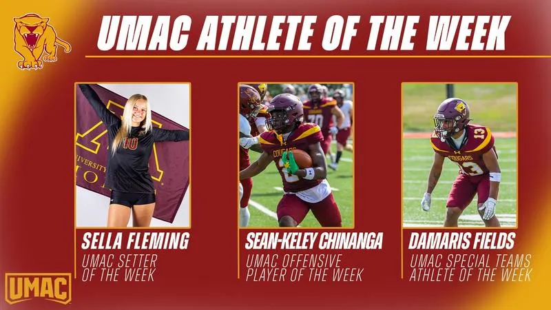 Fleming, Chinanga, and Fields Earn UMAC Player of the Week Honors