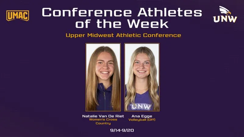 Van De Riet, Egge Repeat as UMAC Athletes of the Week