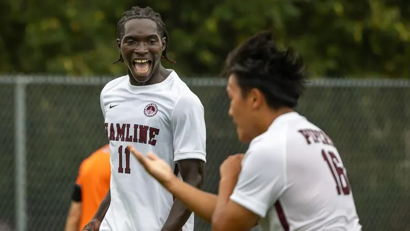 Jueseah's Hat Trick Leads Hamline Past Wis.-Stout