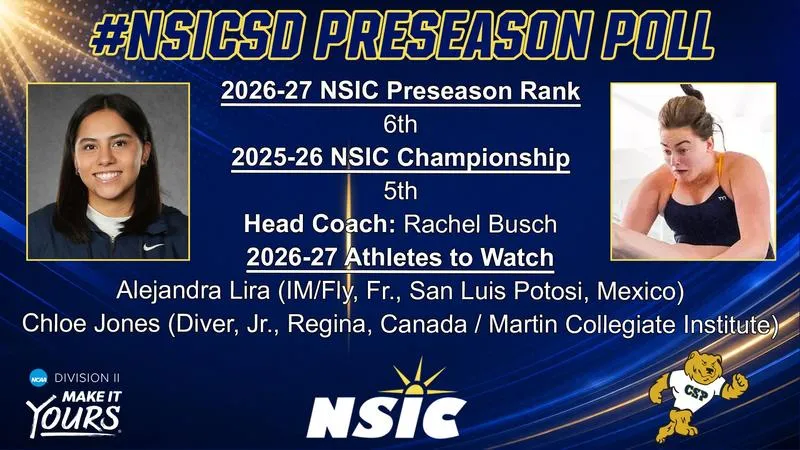 CSP Swim and Dive selected sixth in NSIC Preseason Coaches' Poll