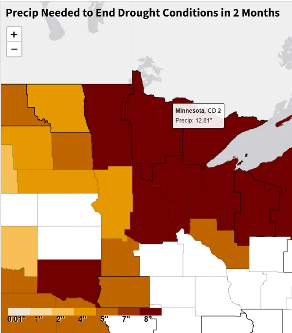 Minnesota drought improves but most of state still dry