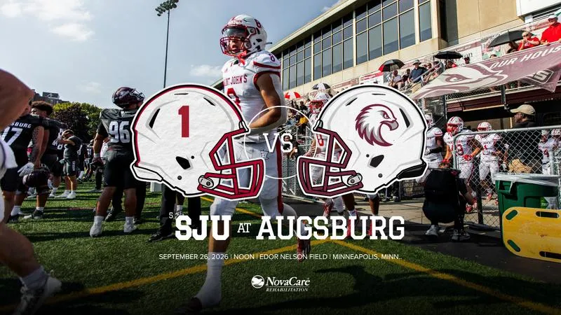 Fifth-Ranked Johnnies Visit Augsburg Saturday for Noon Kickoff